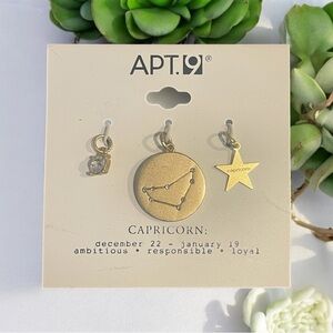 Zodiac Capricorn‎ Charm Set in Gold